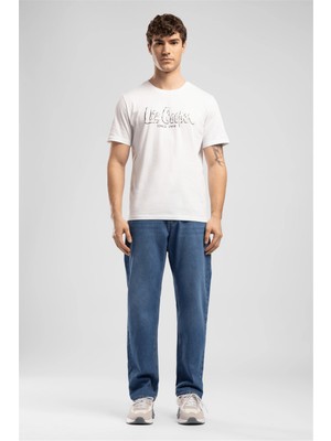 Lee Cooper Rico Yüksek Bel Normal Kesim Düz Paça Mavi Erkek Jean Pantolon