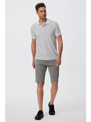 Lee Cooper Stowas Erkek %100 Pamuk Dokuma Şort Gri