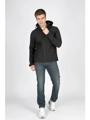 Lee Cooper New Neron Erkek Kapüşonlu Mont Siyah