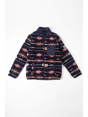 Lee Cooper Folks Erkek Dik Yaka Fermuarlı Sweatshirt Lacivert