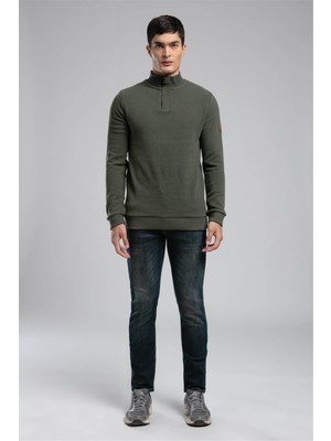 Lee Cooper Luke Erkek Dik Yaka Sweatshirt Yeşil