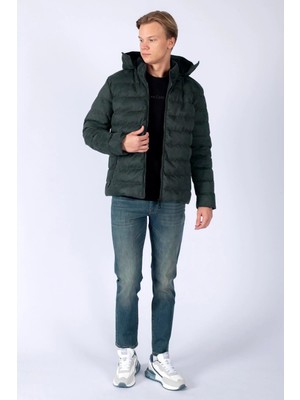 Lee Cooper Steel1 Erkek Şişme Mont Haki