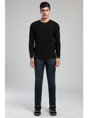 Lee Cooper Yuvarlak Yaka Regular Fit Siyah Erkek Kazak 261 Lcm 241018 Duane Siyah