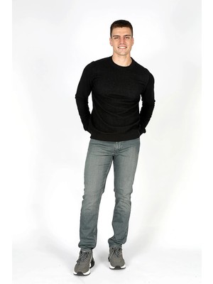 Lee Cooper Newdiagonal Erkek O Yaka Sweatshirt Siyah