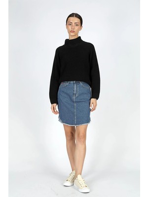 Lee Cooper Normal Bel Mavi Kadın Düz Standart Etek 251 Lcf 126003 Marıa Denım