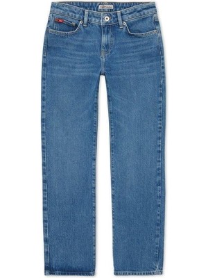 Lee Cooper Susie Yüksek Bel Normal Kesim Düz Paça Mavi Kadın Jean Pantolon