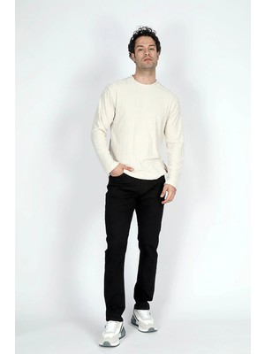 Lee Cooper Jack Normal Bel Dar Kesim Dar Paça Siyah Erkek Jean Pantolon