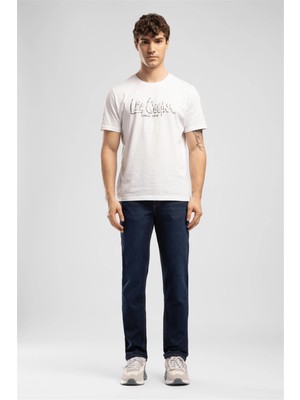 Lee Cooper Marco Normal Bel Dar Kesim Düz Paça Mavi Erkek Jean Pantolon