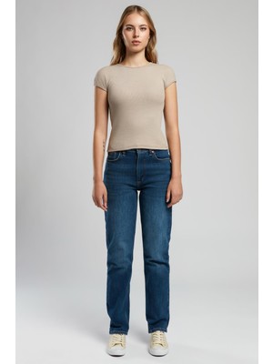 Lee Cooper Rosa Kadın O Yaka T-Shirt Bej