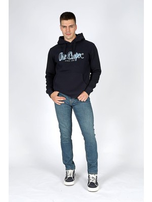 Lee Cooper Gregory Erkek Kapüşonlu Sweatshirt Lacivert