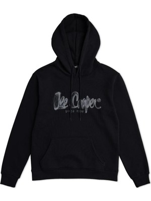 Lee Cooper Gregory Erkek Kapüşonlu Sweatshirt Siyah