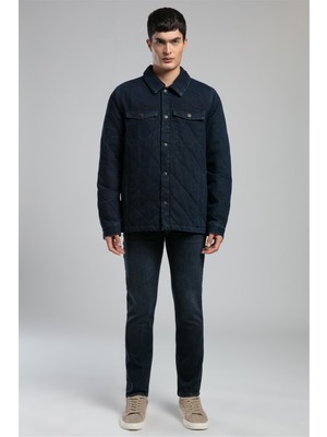 Lee Cooper Mavi Denim Ceket Regular Fit Erkek S Beden Klasik Yaka Özellikli Kumaş