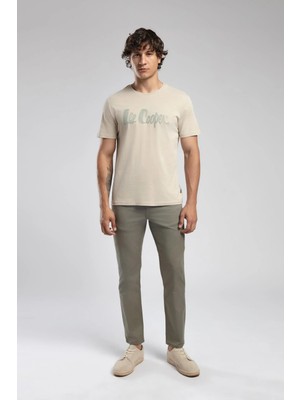 Lee Cooper Jagger Erkek Slım Straıght Dar Kesim Normal Bel Dokuma Pantolon Düz Paça Yeşil