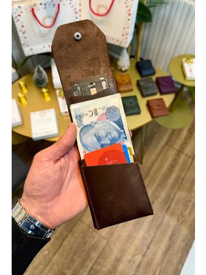 Cüzcan Signum Hakiki Deri Minimalist Katlamalı Cüzdan - Para Portföyü