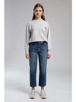 Lee Cooper Clara Yüksek Bel Düz Kesim Düz Paça Francesca Mid Kadın Jean Pantolon