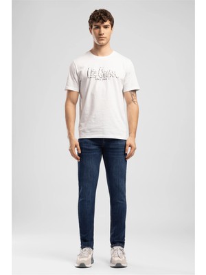 Lee Cooper Marco Normal Bel Dar Kesim Düz Paça Mavi Erkek Jean Pantolon