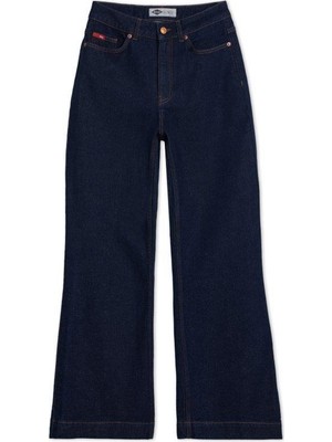 Lee Cooper Sandy Yüksek Bel Normal Kesim Düz Paça Mavi Kadın Jean Pantolon