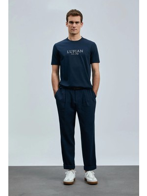 Lufian Thınk Modern Grafik T- Shirt Lacivert
