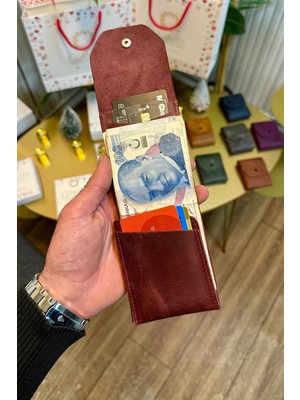 Cüzcan Signum Hakiki Deri Minimalist Katlamalı Cüzdan - Para Portföyü
