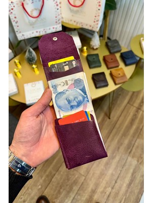 Cüzcan Signum Hakiki Deri Minimalist Katlamalı Cüzdan - Para Portföyü