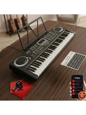 Midex PS-1500BK 61 Tuşlu Org Siyah Renkli Başlangıç İçin 100 Ses 100 Ritim Özellikli