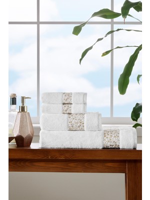 Özdilek Danıela Beyaz Dus Seti Nakışlı-1 Açık Sım