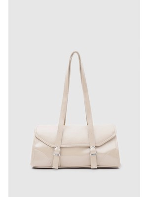 Shule Bags Lue Vintage Baget Çanta Krem