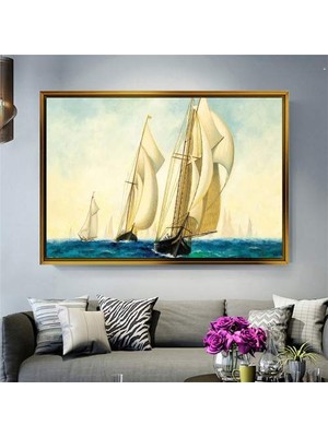 Giyense Altın Çerçeveli Dekoratif Tablo RG1422