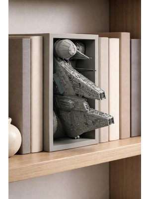 Book Nook Star Wars Temalı 3 Boyutlu Mükemmel Ayrıntılara Sahip Kitap Tutucu Kitaplık Dekoru