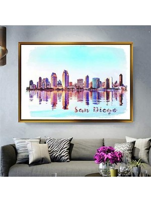 Giyense Altın Çerçeveli Dekoratif Tablo RG207