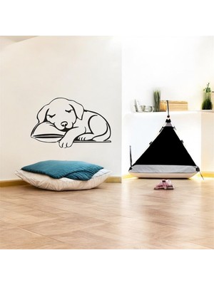 Asa Store Lazer Kesim Metal Duvar Dekoru, Uyuyan Köpek 40 cm