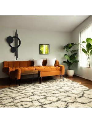 Asa Store Lazer Kesim Metal Duvar Dekoru, Yuvarlak Çubuklar 40 cm