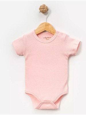 Angeltouch Pamuklu Kız Erkek Bebek Body Atlet Kısa Kol Raporlu Renkli
