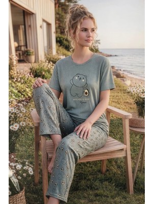 Pemilo Kadın 1905-15 Kısa Kol Oslo Pijama Takımı