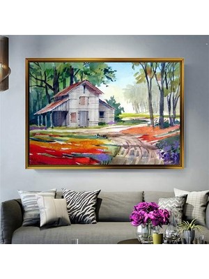 Giyense Altın Çerçeveli Dekoratif Tablo RG1448