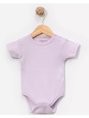 Angeltouch Pamuklu Kız Erkek Bebek Body Atlet Kısa Kol Penye Renkli
