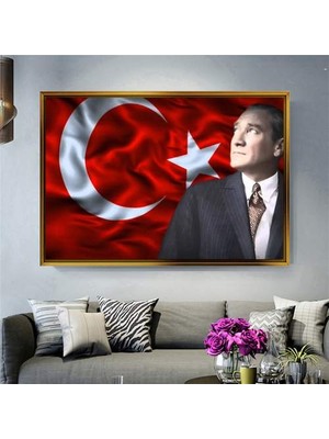 Giyense Altın Çerçeveli Dekoratif Tablo RG494