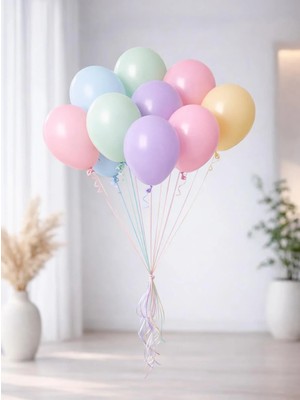 Mini Makaron Karışık Renk Lateks Balon – Kalisan Parti Süsleme Balonları 12 cm 100'LÜ