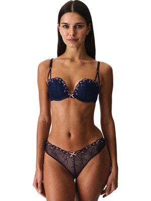 Penti Lacivert Daphne Push Up Destekli Sütyen