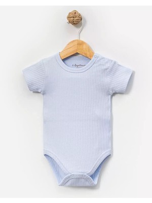 Angeltouch Pamuklu Kız Erkek Bebek Body Atlet Kısa Kol Raporlu Renkli