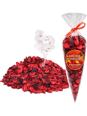 Süsle Bebek ve Parti Çilek Kokulu Kurutulmuş Gerçek Gül Yaprakları - 80 gr