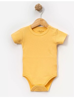 Angeltouch Pamuklu Kız Erkek Bebek Body Atlet Kısa Kol Penye Renkli
