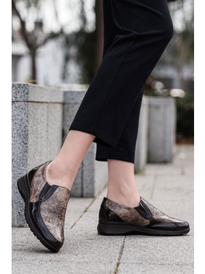 Panorama Hakiki Deri Kadın Babet Ortopedik Taban