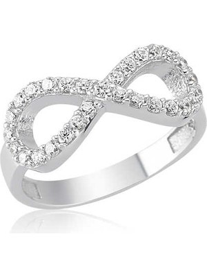 Pazarcan Gümüş Bayan Sonsuzluk Yüzük