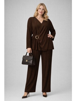 Piliseli Büyük Beden Abiye Takım