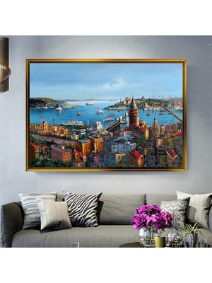 Giyense Altın Çerçeveli Dekoratif Tablo RG333