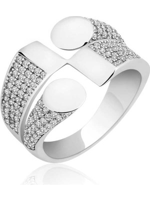 Pazarcan Gümüş Zirkon Taşlı Bayan Yüzük