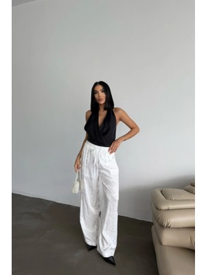 Stores36 Jakar Saten Pantolon - Beyaz