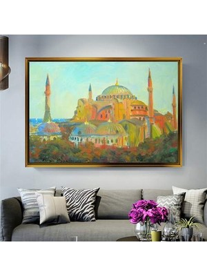 Giyense Altın Çerçeveli Dekoratif Tablo RG855