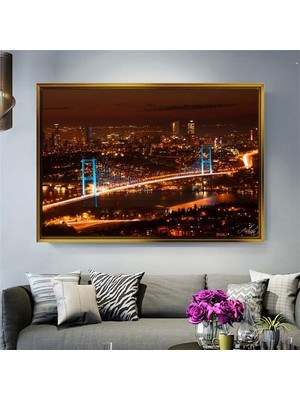 Giyense Altın Çerçeveli Dekoratif Tablo RG821